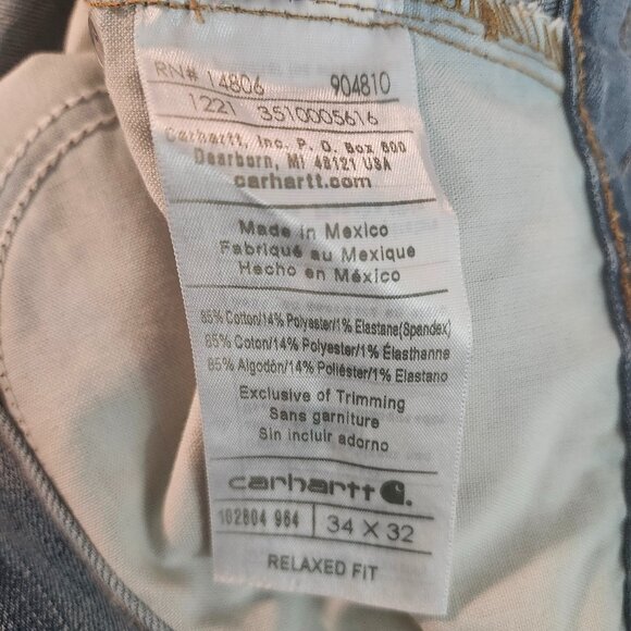Carhartt Men’s 34×32 Relaxed Fit Work Pants — Durable Workwear - Picture 6 of 7